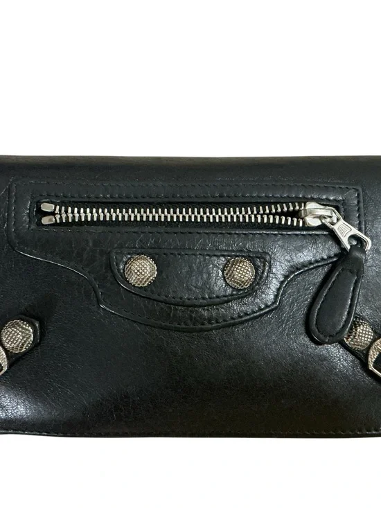 Balenciaga Black Leather with Silver Hardware