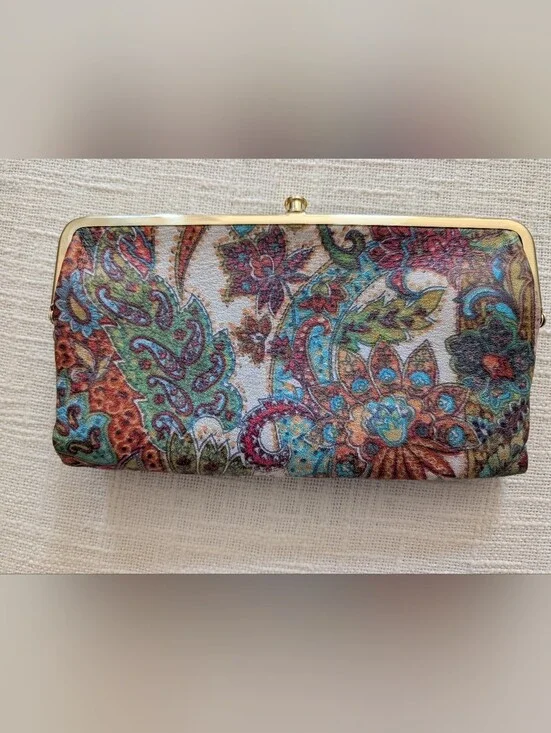 HOBO Lauren Regal Floral Paisley Frame Clutch Wallet - Multicolor
