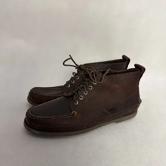 L.L. Bean Signature Brown Leather Jackman Ranger Moc Chukka Boots Mens 10.5