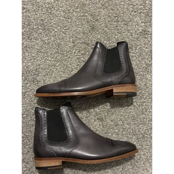 Taft Havana Chelsea Boots Sz EU 42 Men's US 9 Leather Spain Charcoal