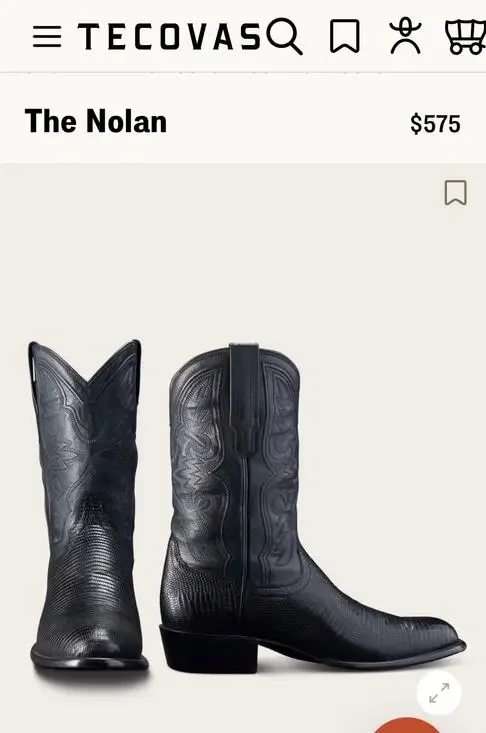 NWT Nolan Tecovas cowboy boots midnight sz 10.5 D men’s