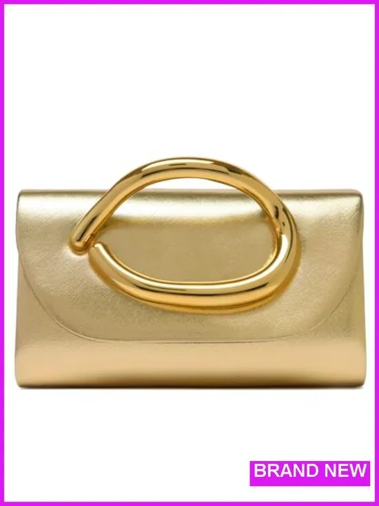Women Vegan Leather Evening Clutch Purse - Detachable Chain, Magnetic Closure,