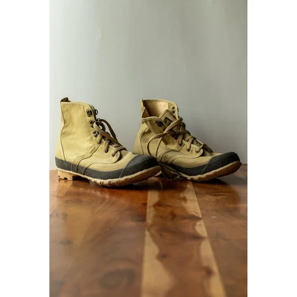 Vtg Hodgman Lakestream Canvas Wading Boots Style 19202 Mens Size 12 Lug Sole