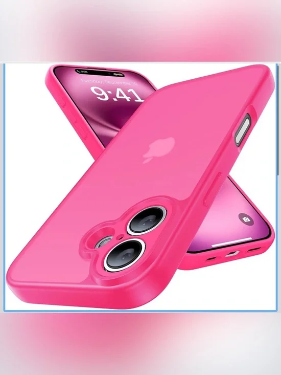 iPhone 16Protective Case - Bright Pink full camera protection NEW military grade