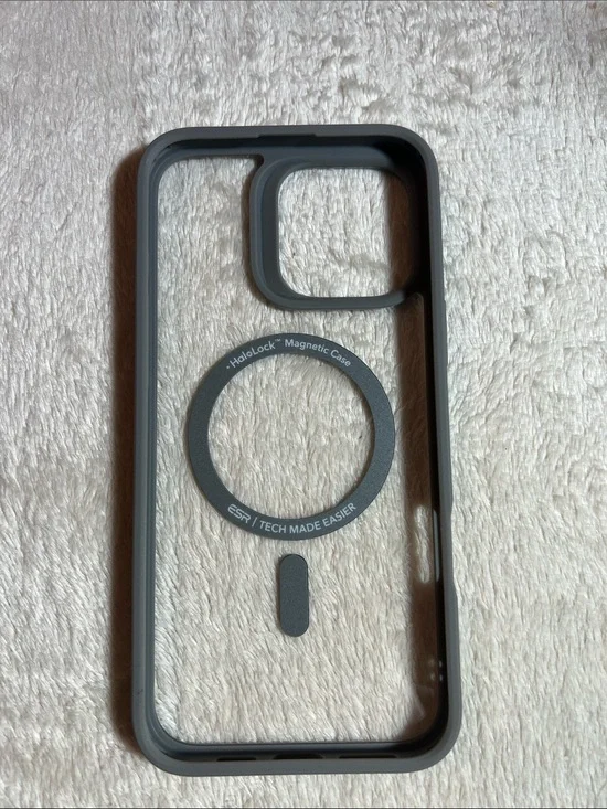 iPhone 16 Pro Max Magnetic Clear and Grey Phone Case
