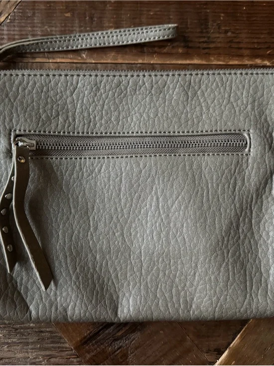 Taupe GrayWristlet Clutch Bag -