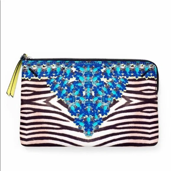 STELLA & DOT JEWELED ZEBRA CAPRI POUCH