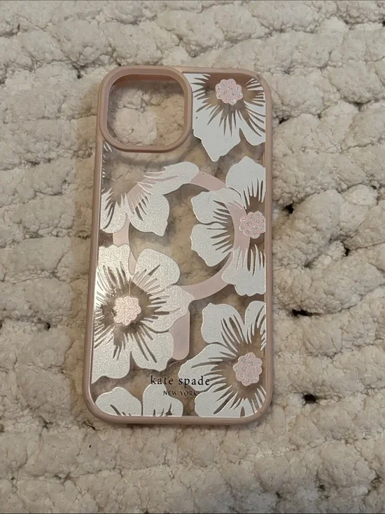 kate spade Floral Clear Phone Case in Pink and White