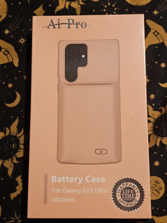 Pink Battery Case for Galaxy S23 Ultra - 4800mAh