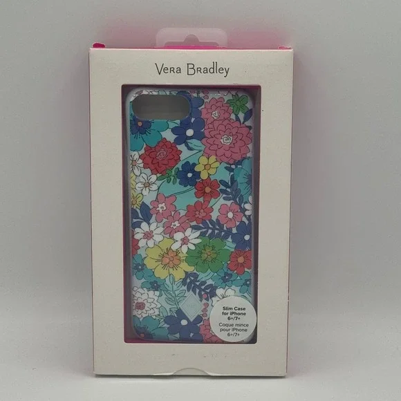 Vera Bradley iPhone 6 Plus 7 Plus Slim Case Far Out Floral Print New