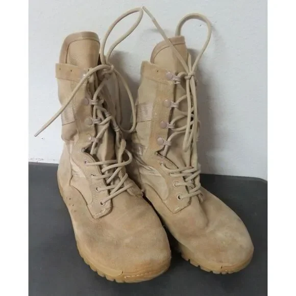 Belleville Desert Tan Military Boots‎ Size 6 W 320 1774058 USA Made Vibram 8