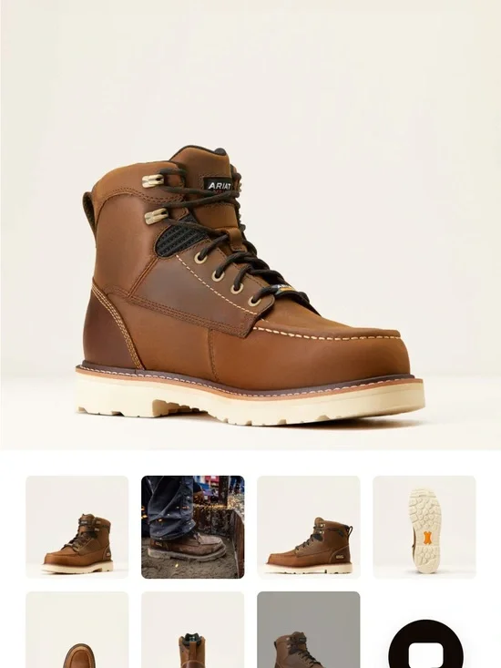 Ariat Brown Rebar Lift 6” Brown work boot.