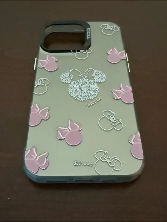 Disney Minnie Mouse Bow Pattern Phone Case for iPhone 16 Pro Max