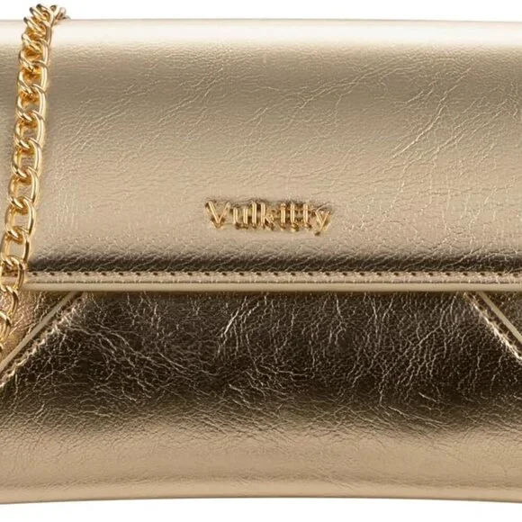 Envelope Clutch Purse for Women Small Evening Handbag with Detachable Chain