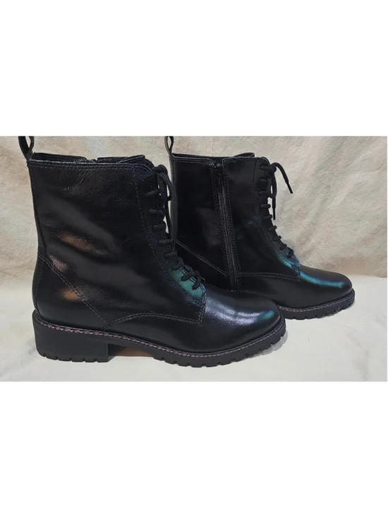 Lucky Brand Mens Lace Up Captain Boot size 10 M, Black