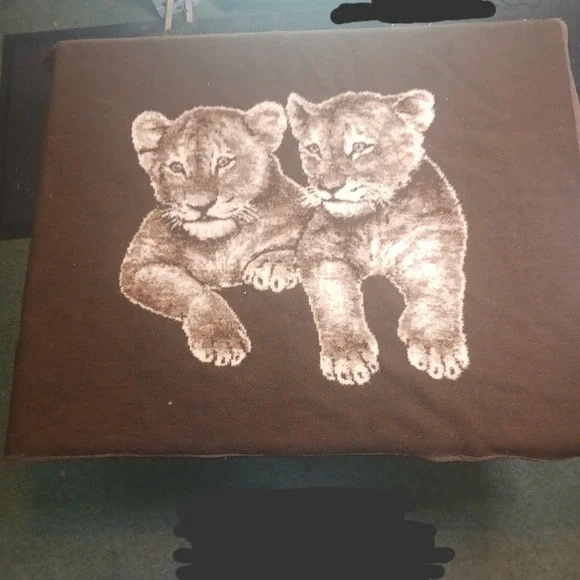 VTG Dolan Lion Cubs Blanket Kare Free 54