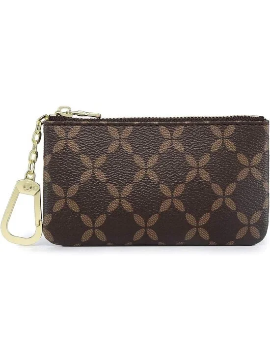 Luxury Mini Coin Purse Wallet | Zip Key Chain Pouch for Cards & Cash - Unisex