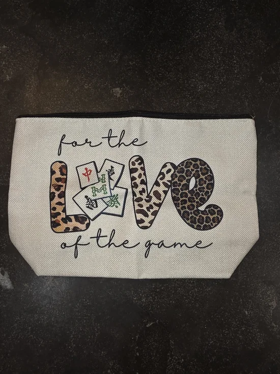 Animal Print  'Love of the Game' Canvas Pouch