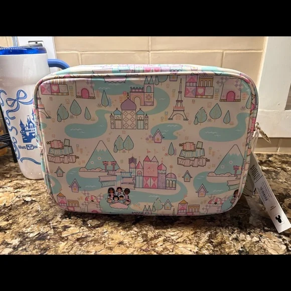 Disney Parks Stoney Clover Lane It’s a Small World Allover Print Pouch NWT