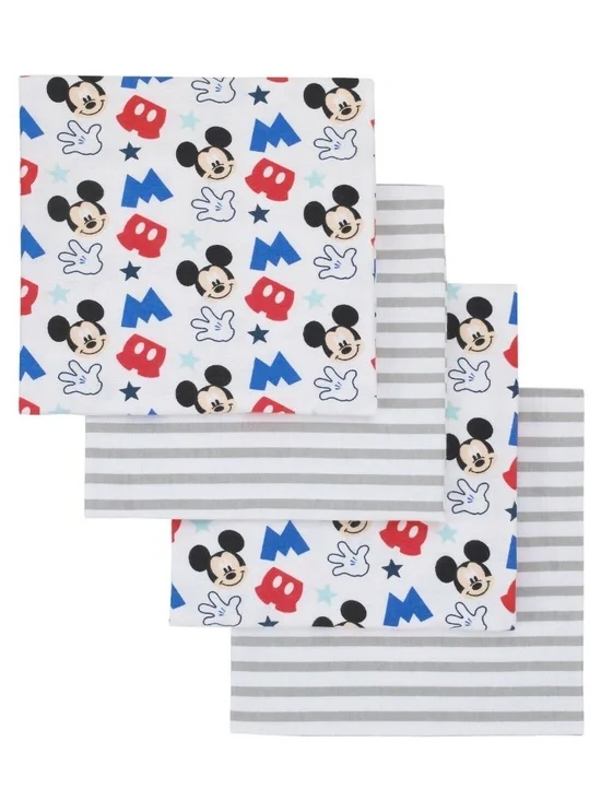Mickey Mouse Receiving Blankets 4pk