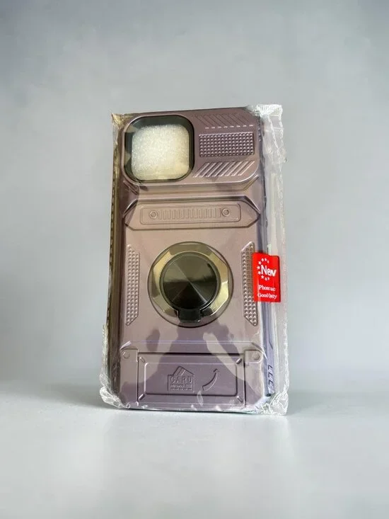 iPhone 13 Pro Max Purple Rugged Case Ring Stand Card Holder NEW