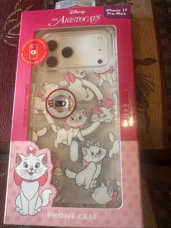 Disney The Aristocats Clear iPhone 17 Pro Max Case with Pink Accents