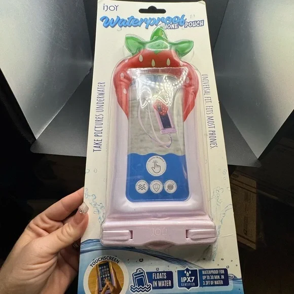 NWT Strawberry Waterproof Phone Pouch