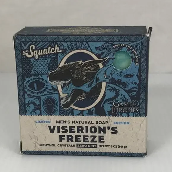 NWT Dr. Squatch Limited Edition Viserion’s Freeze Men Natural Soap 5oz