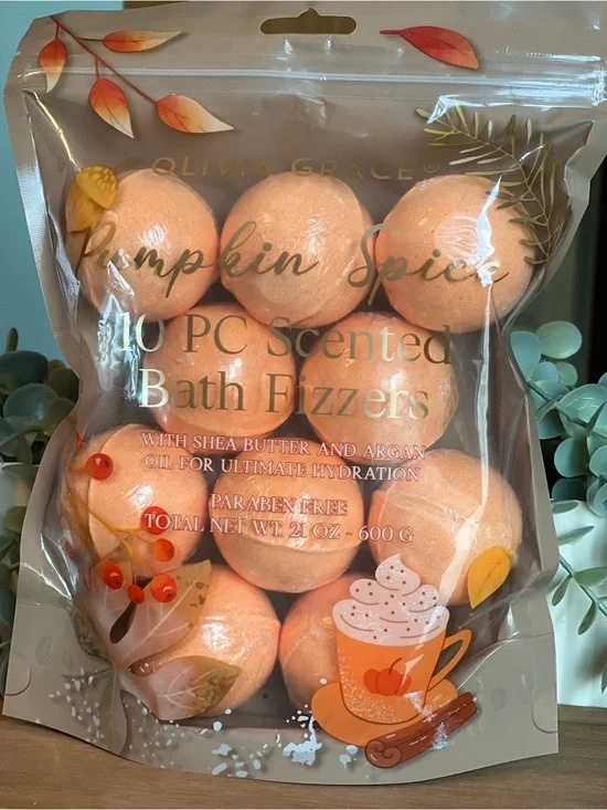 Olivia Rae Pumpkin Spice 10-Pack Scented Bath Fizzers