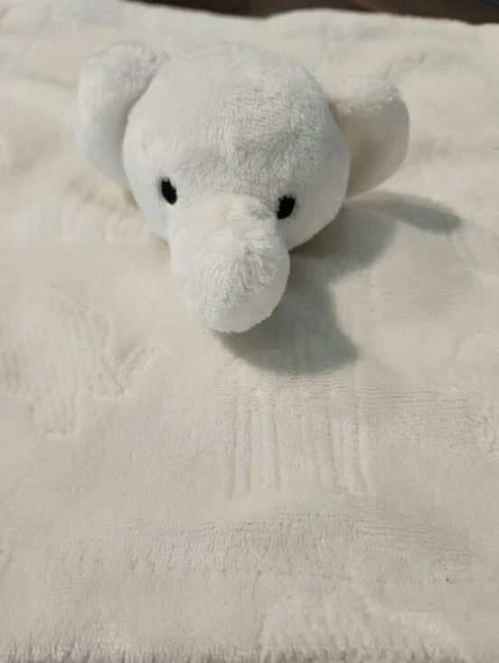 Thro Plush Elephant Baby Lovey Embossed Jimco Lamp James Nunu Short Fleece Egret