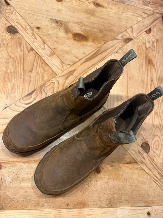 Rocky Brown Leather Chukka Pull-On Boots