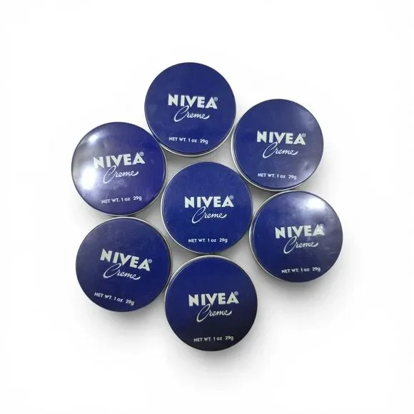 7 Pcs NIVEA Moisturizing Skin Cream 1 oz/30ml Travel Size Creme for Hand, Body