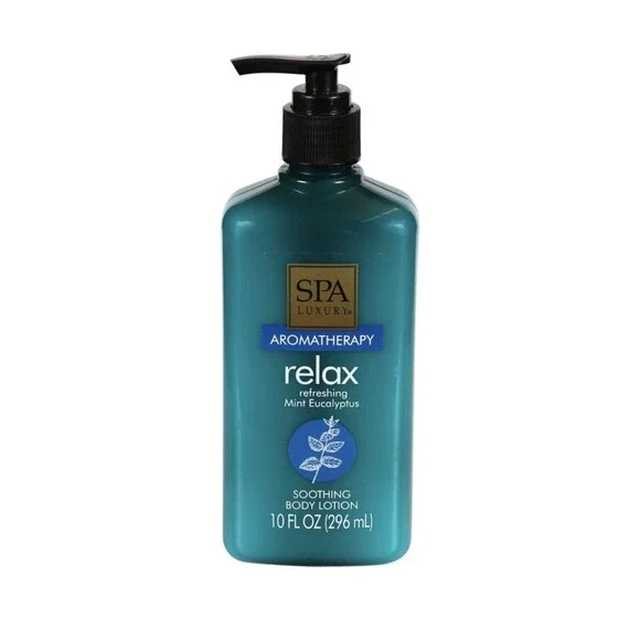 Spa Luxury Relax Aromatherapy Mint Eucalyptus Body Lotion, 10-oz