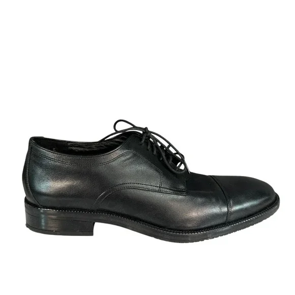 Cole Haan Grand Evolution Waterproof Black Leather Cap Toe Oxford Dress Shoes 9