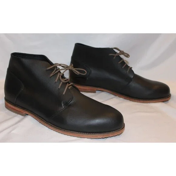 Nisolo Everyday Chukka Boot Black‎ Leather Upper Leather Sole Mens NIB