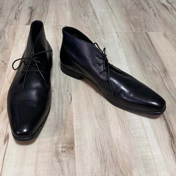 New Paul Drish Sean‎ Black Leather Chuka Boots Size 11