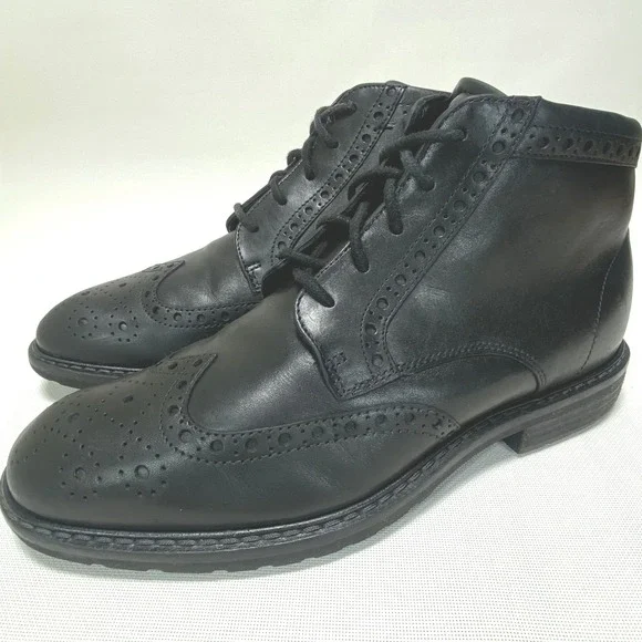 Ecco Vitrus Black Wingtip Chukka Boots‎ Men's EU 40 US size 6