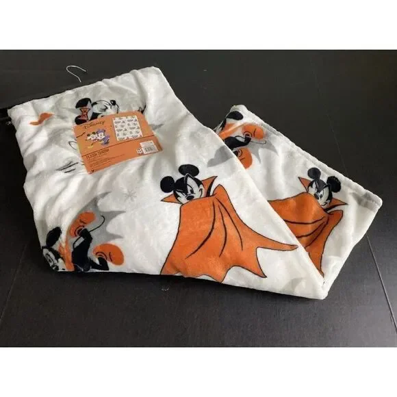 New Disney Mickey & Minnie Mouse Halloween Plush Throw‎ Blanket 50X70” NEW