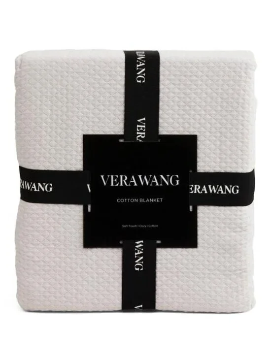 VERA WANG Cotton Matelesse Luxury Blanket