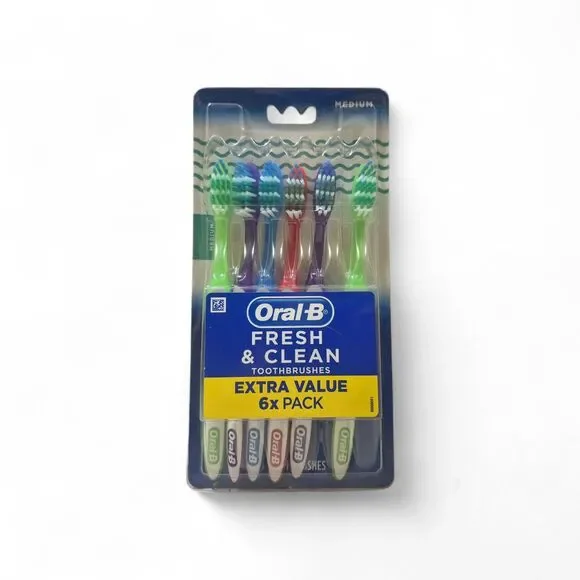 Oral-B Fresh and Clean Toothbrushes Medium Bristles Extra Value (6x PACK)