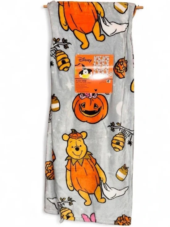 Disney Winnie the Pooh Halloween Plush Throw Blanket