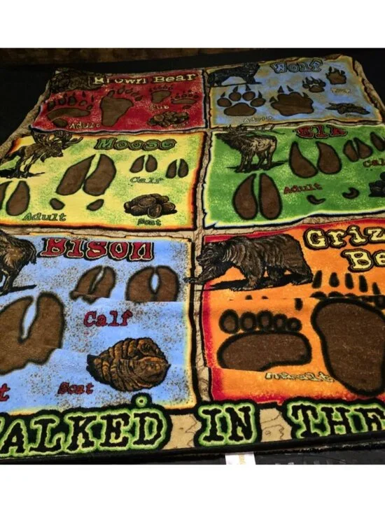 Who Walked in The Park Plush Blanket Throw 51 x 69