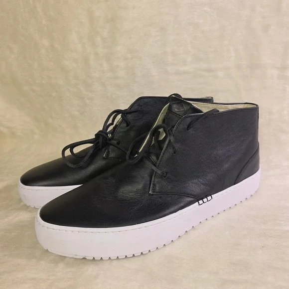 Sperry Top-Sider Chukka Boots Black Leather Sneakers Mens 13 NEW