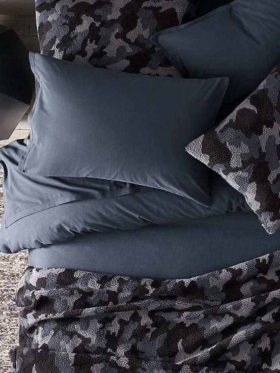 RH Teen Camo Sherpa Bed Throw Blanket