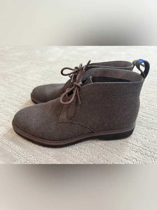 Rothy’s Men’s The Chukka Boot Brown Knit Lace Up Boots Size 8.5