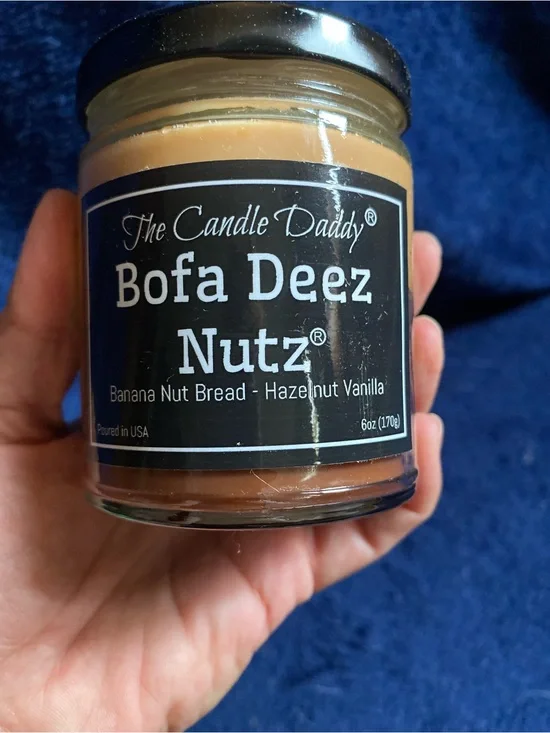 Bofa Deez Nutz Banana Nut Bread Hazelnut Vanilla Candle - Tan