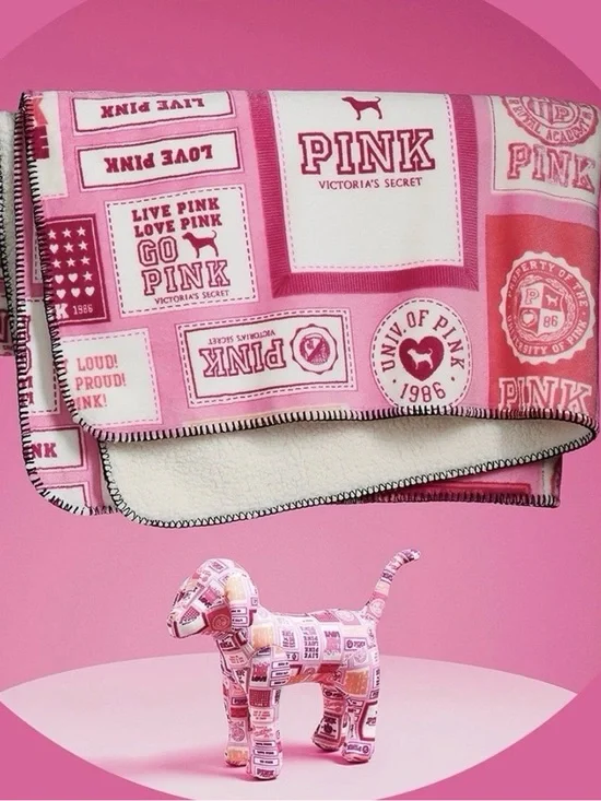 PINK Friday Mystery Mini Dog + Cozy Plush Blanket