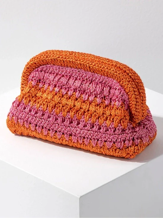 NWT $84 Shiraleah Luna Crochet Clutch