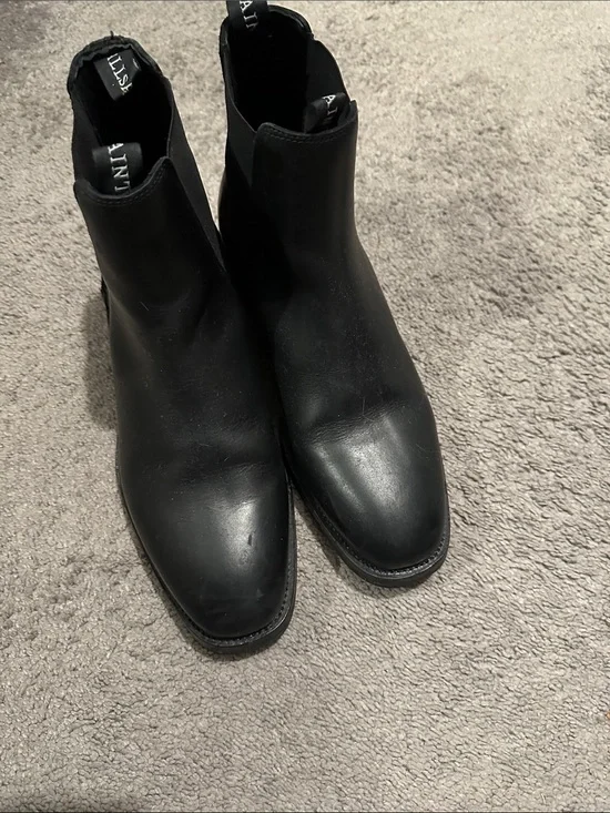 AllSaints Black Leather Chukka Boots