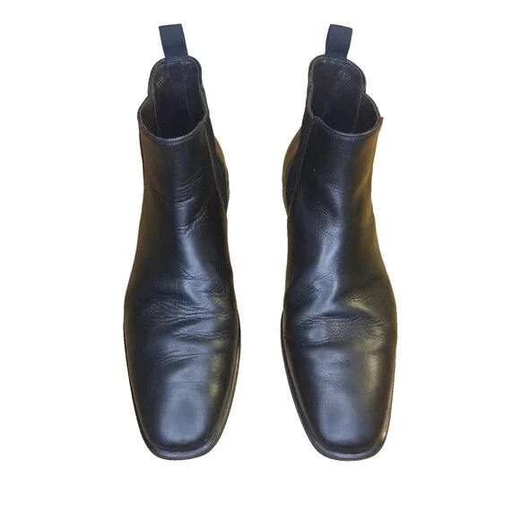 To Boot New York Men's Size 10.5 Adam Derrick 8158 Black Leather Dress Chelsea